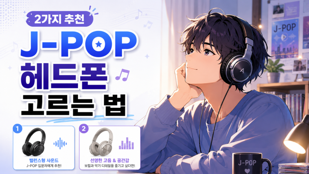 J-POP 듣기 좋은 헤드폰 고르는 법 2가지 추천