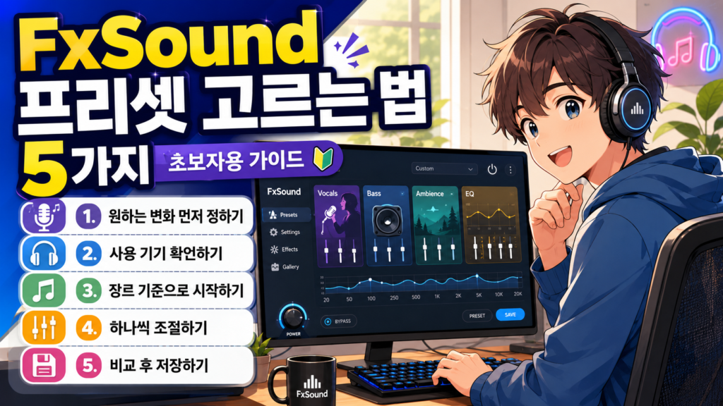 FxSound 프리셋 고르는 법 5가지
