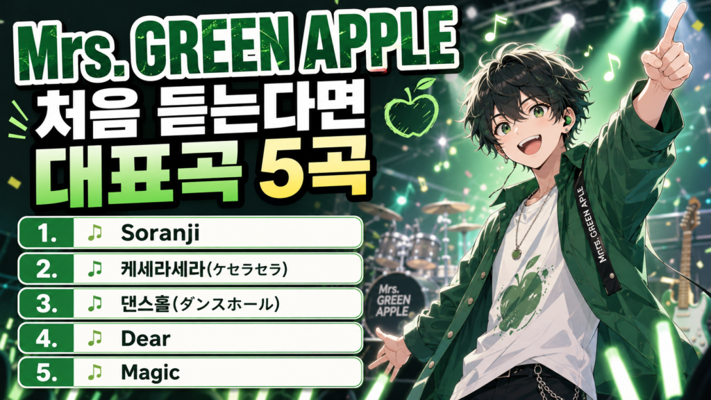 Mrs. GREEN APPLE 처음 듣는다면 대표곡 5곡