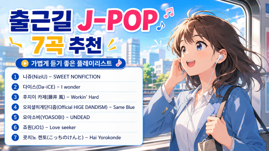 출근길 J-POP 7곡 추천
