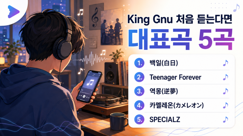 King Gnu 처음 듣는다면 대표곡 5곡