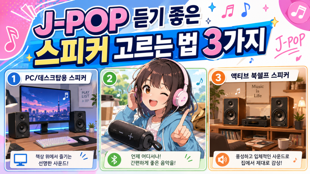 J-POP 듣기 좋은 스피커 고르는 법 3가지