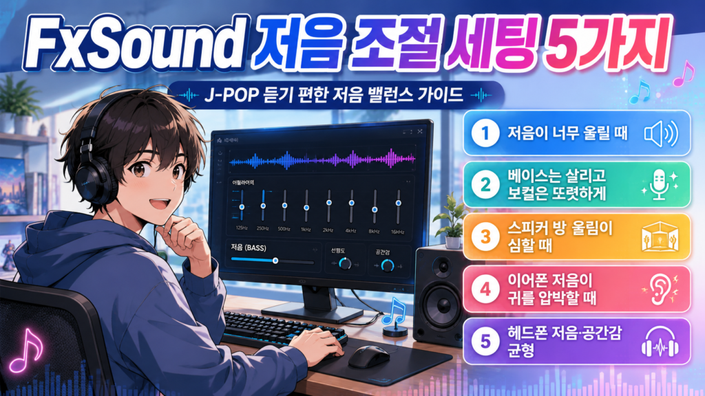 FxSound 저음 조절 세팅 5가지