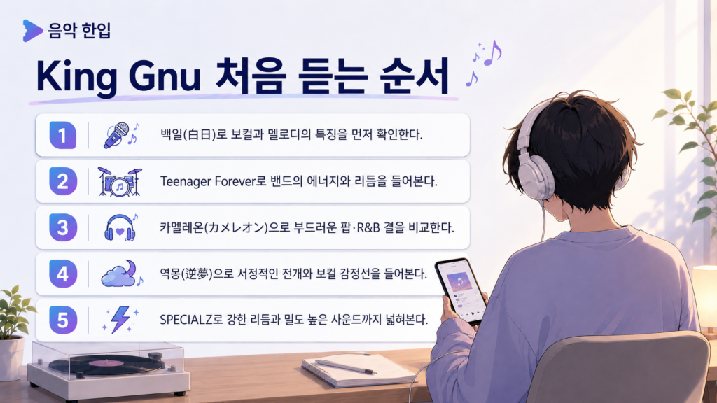King Gnu 처음 듣는 순서