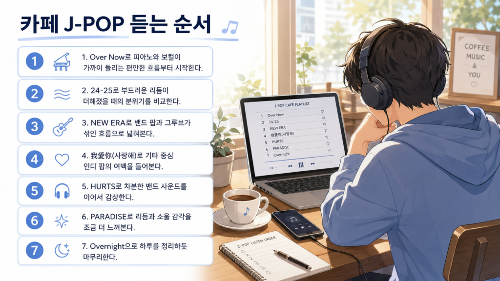 카페 J-POP 듣는 순서