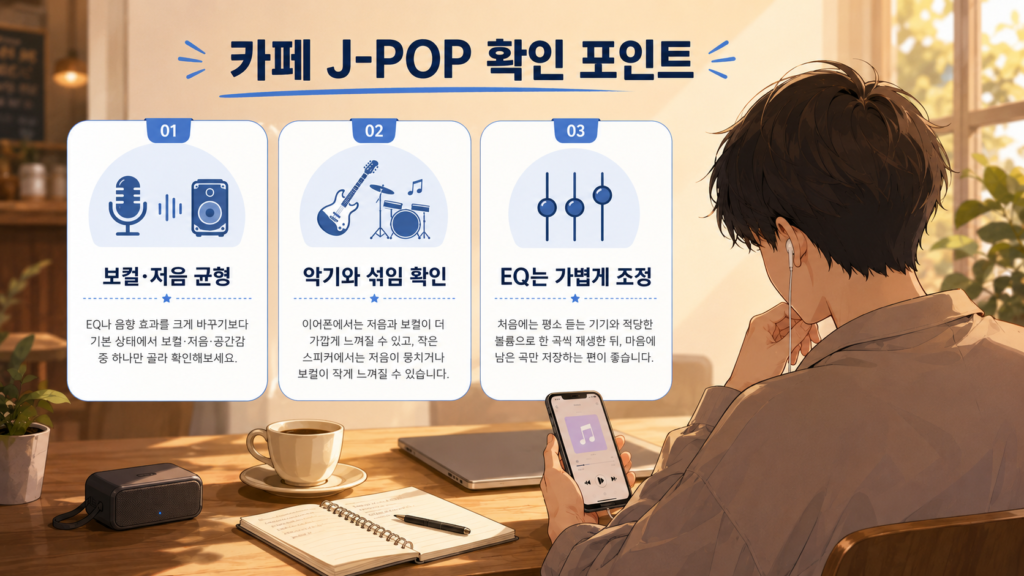 카페 J-POP을 들을 때 가볍게 확인할 포인트