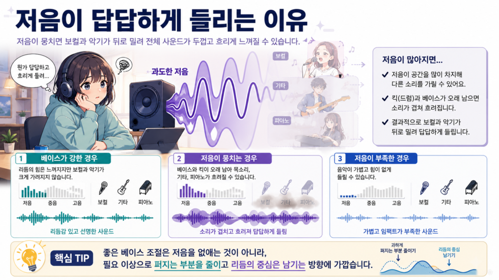 저음이 답답하게 들리는 이유