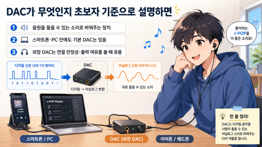DAC가 무엇인지 초보자 기준으로 설명하면