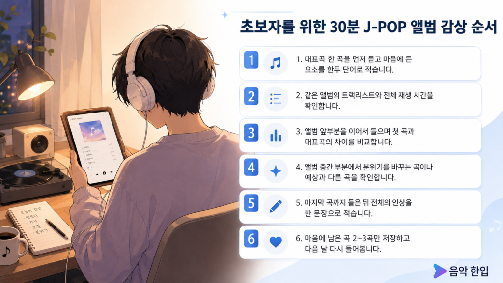 초보자를 위한 30분 J-POP 앨범 감상 순서